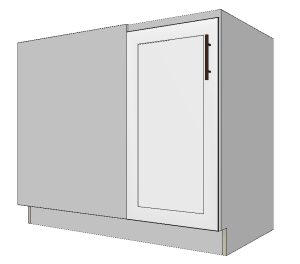 Blind Base Corner Cabinet Left Pull – 1 Door – 42”W