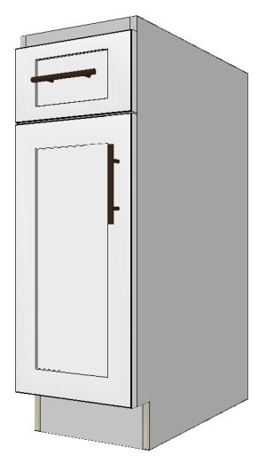 Base Left Cabinet with Top Drawer & 1 Door – 12”W
