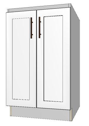 Base Plumbing Cabinet with 2 Doors – 21”W