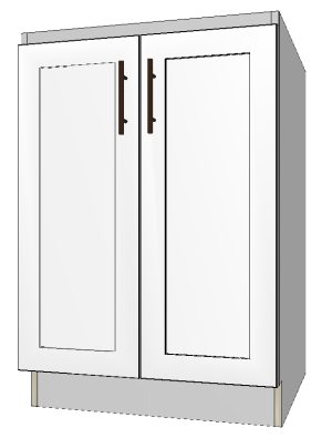 Base Plumbing Cabinet with 2 Doors – 24”W