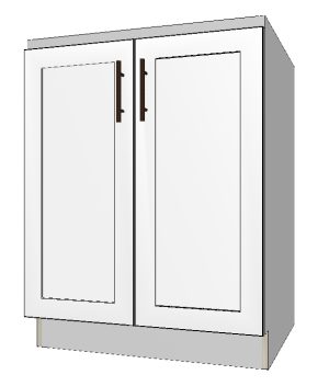 Base Plumbing Cabinet with 2 Doors – 27”W