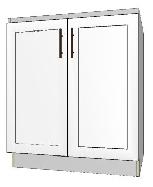 Base Plumbing Cabinet with 2 Doors – 30”W
