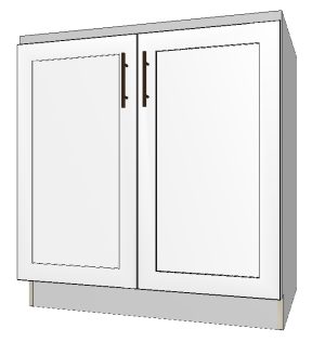 Base Plumbing Cabinet with 2 Doors – 33”W