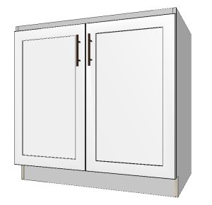 Base Plumbing Cabinet with 2 Doors – 36”W