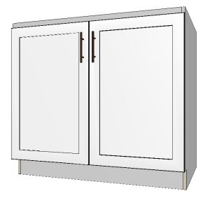 Base Plumbing Cabinet with 2 Doors – 39”W
