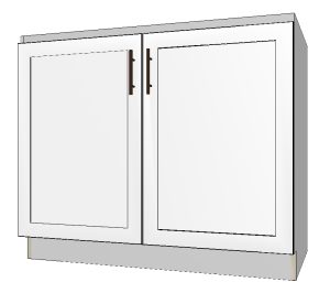 Base Plumbing Cabinet with 2 Doors – 42”W