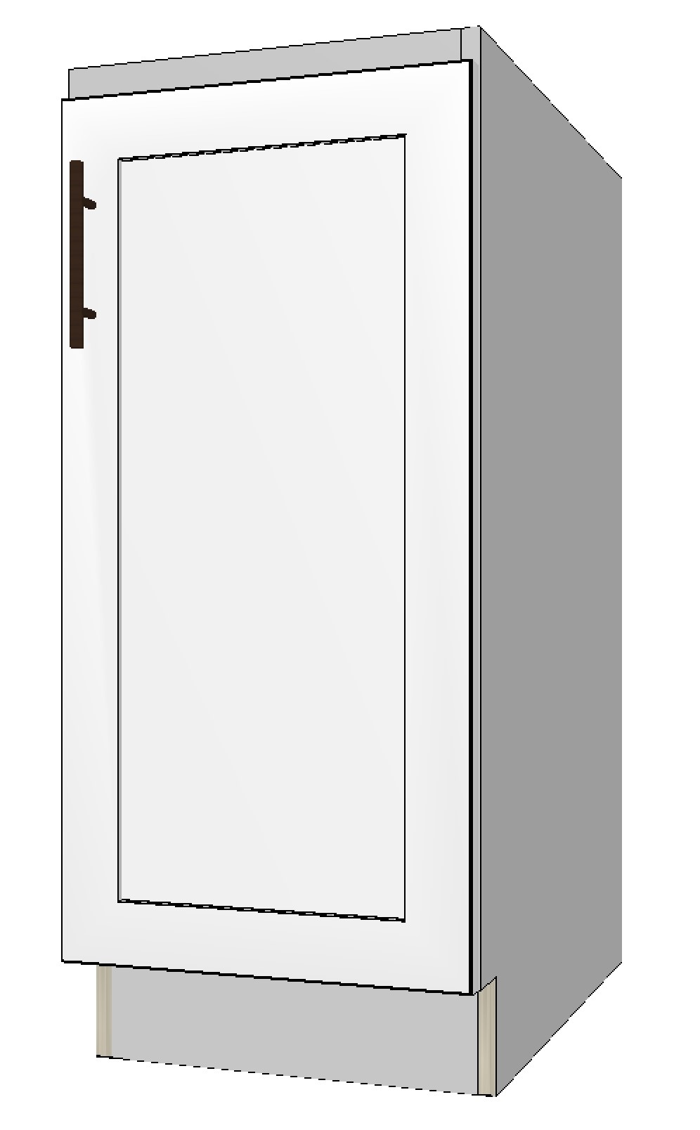 Base Right Cabinet with 1 Door – 15”W
