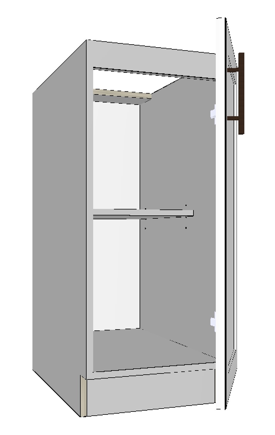 Base Right Cabinet with 1 Door – 15”W