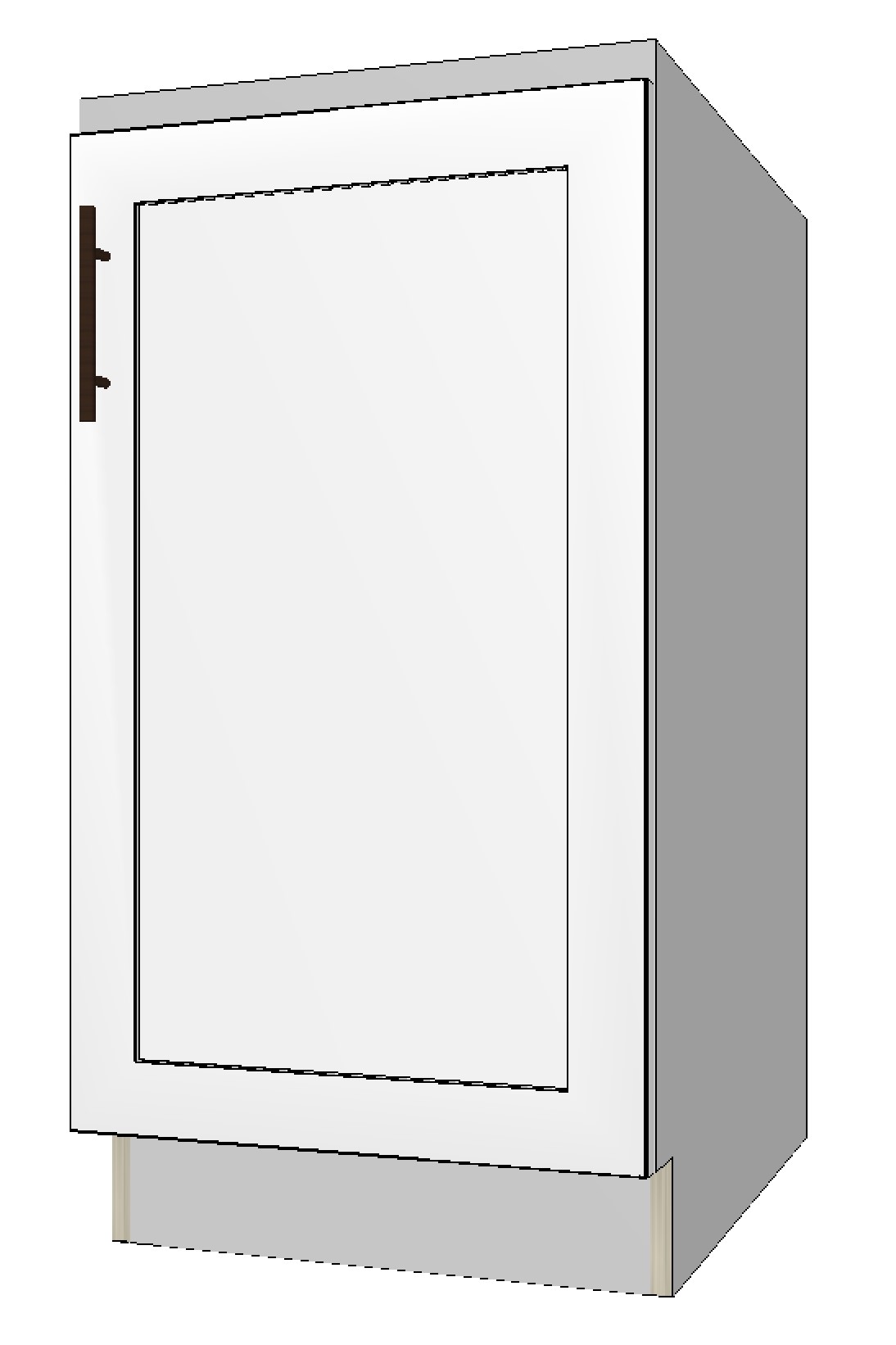 Base Right Cabinet with 1 Door – 18”W