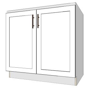Base Sink Cabinet with 2 Doors – 36”W