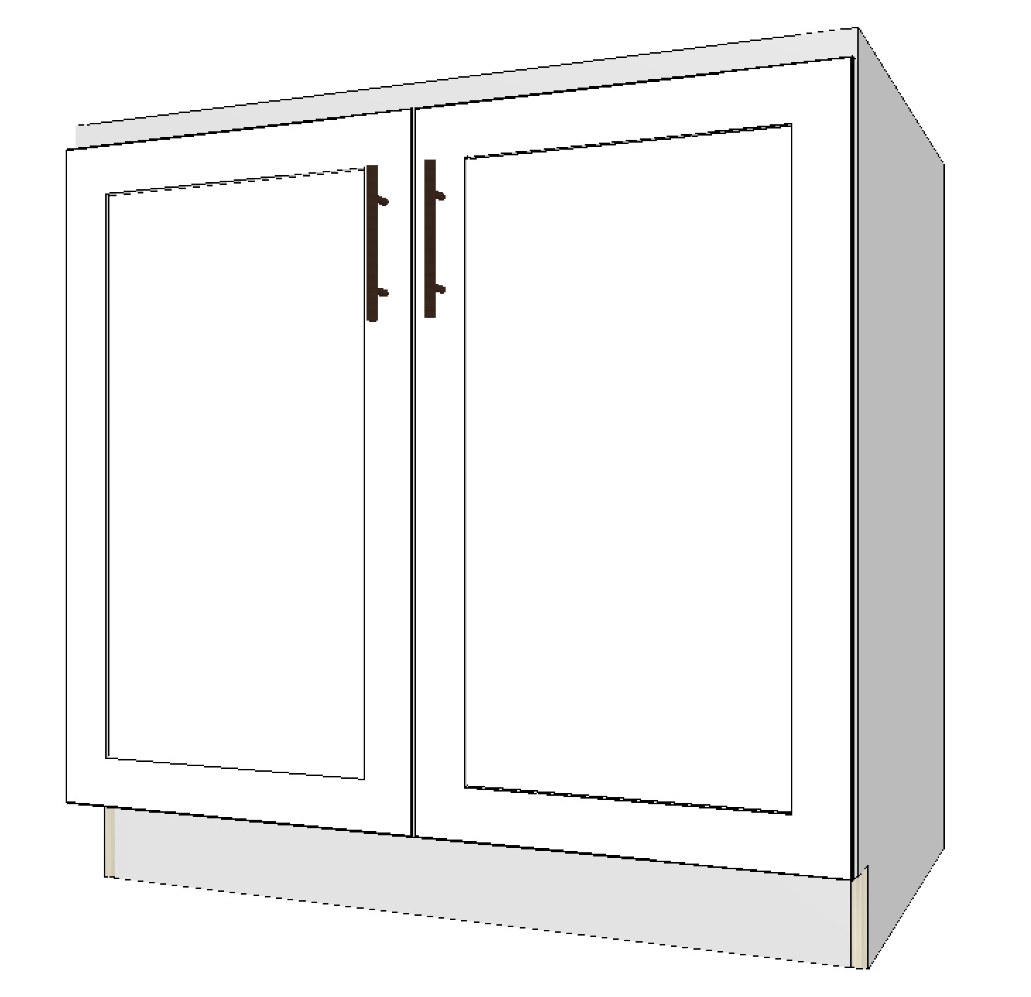 Base Sink Cabinet with 2 Doors – 36”W