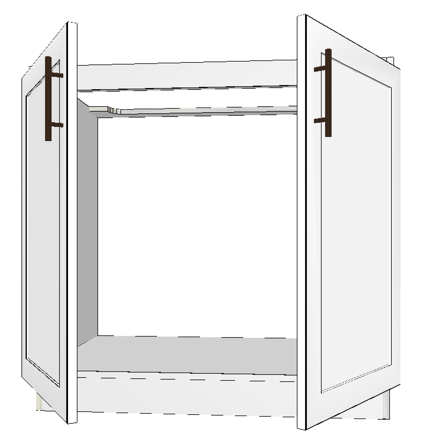Base Sink Cabinet with 2 Doors – 36”W