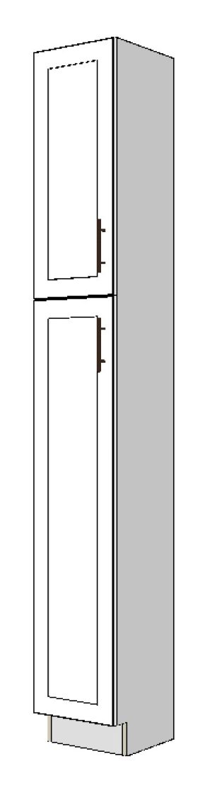 Tall Left 2-Door Pantry Cabinet – 12”W x 84”H x 12”D