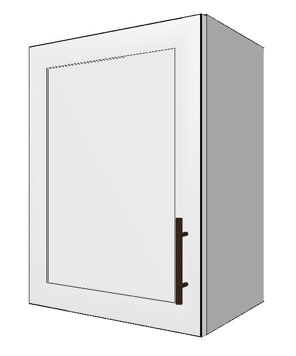 Upper Left 1-Door Wall Cabinet – 18”W x 24”H x 12”D