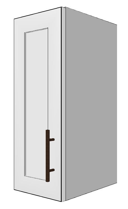 Upper Left 1-Door Wall Cabinet – 9”W x 24”H x 12”D