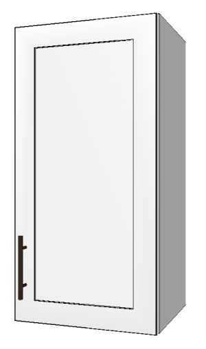 Upper Right Cabinet with 1 Door – 15”W x 30”H x 12”D