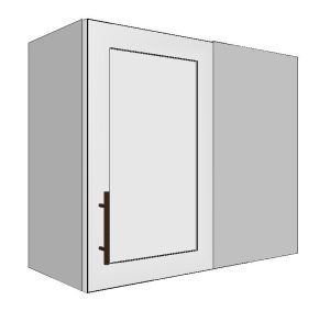 Upper Right 45° Corner Wall Cabinet – 29”D x 24”H x 12”D