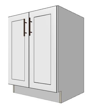 Vanity Plumbing Cabinet with 2 Doors – 24”W