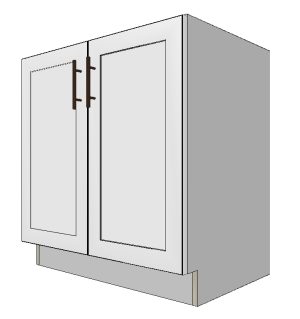 Vanity Plumbing Cabinet with 2 Doors – 30”W