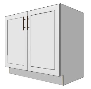 Vanity Plumbing Cabinet with 2 Doors – 36”W